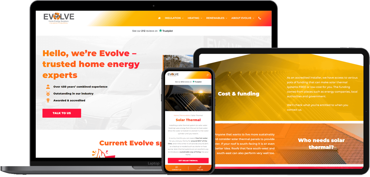 Evolve Home Energy Solutions Website