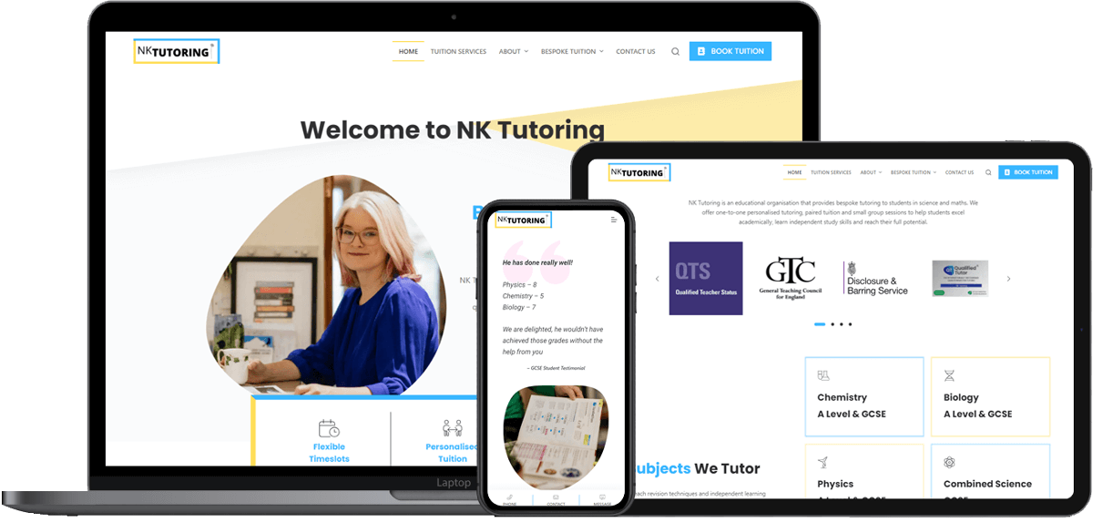 NK Tutoring Website