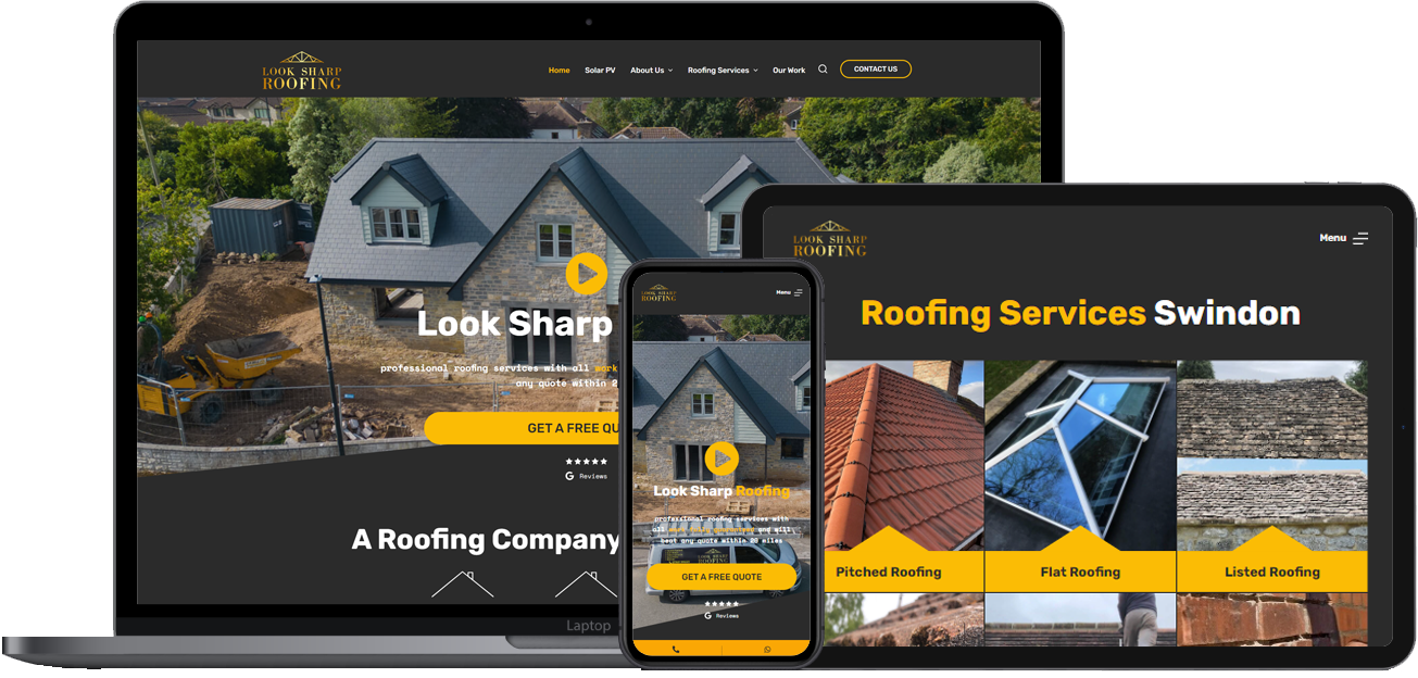 Look Sharp Roofing website